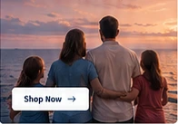 Family together at sunset